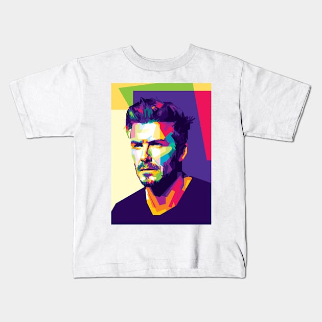 David Beckham WPAP V1 Kids T-Shirt by can.beastar